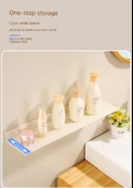 Deliksiz Alüminyum Banyo Rafı - Krem Beyazı 70cm - 10