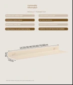 Deliksiz Alüminyum Banyo Rafı - Siyah 30cm - 9