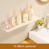 Deliksiz Alüminyum Banyo Rafı - Krem Beyazı 70cm - 2