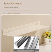 Deliksiz Alüminyum Banyo Rafı - Siyah 30cm - 5