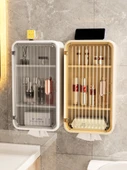Deliksiz Banyo Duvar Dolabı - Süt Beyazı (Bölmeli) - 3