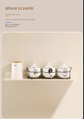 Deliksiz Alüminyum Banyo Rafı - Krem Beyazı 70cm - 11