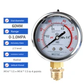 Basınç Ölçer 0-1.0MPA Darbeye Dayanıklı 1/2 inç Diş thumbnail 1