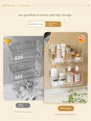 Deliksiz Banyo Rafı Organizeri - Orta + Büyük Boy Şeffaf - 3