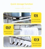 304 Paslanmaz Çelik Banyo Havlu Rafı - 2 Katlı 35cm - 8