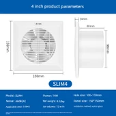 Airmate 4 inç Düşük Sesli Banyo Havalandırma Fanı - SLIM4 - 3