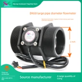 2" Su Akış Sensörü Hall Flowmetre DN50 Tarla Sulama Türbin Debimetre - DN50 Siyah, SM Fiş 50cm Kablo thumbnail 2