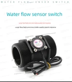 2" Su Akış Sensörü Hall Flowmetre DN50 Tarla Sulama Türbin Debimetre - DN50 Siyah, SM Fiş 50cm Kablo thumbnail 9