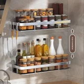 304 Paslanmaz Çelik Tuvalet Rafı - Kalınlaştırılmış 304 Uzun 40 Çubuklu 4 Kancalı thumbnail 5