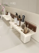 Ceviz Banyo Rafı - Kuzey Amerika Siyah Ceviz Süt Beyazı 60cm - 2