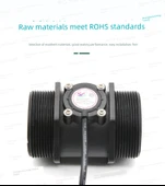 2" Su Akış Sensörü Hall Flowmetre DN50 Tarla Sulama Türbin Debimetre - DN50 Siyah, SM Fiş 50cm Kablo thumbnail 11