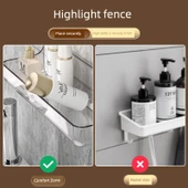 Deliksiz Banyo Rafı - SF-2212 Büyük Gri (2'li Paket) - 4