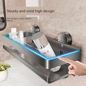 Vantuzlu Banyo Rafı - 50 cm - Krem - 6