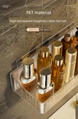 Duvara Monte Banyo Rafı - Kalın Uzatılmış Geniş Şeffaf 2'li Paket - 11