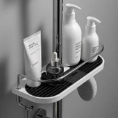 Deliksiz Paslanmaz Çelik Banyo Organizeri - Klasik (Kancalı Olmayan) - Yuvarlak Çubuk Montajı - 3