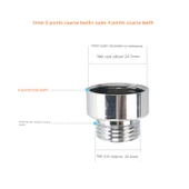 Çamaşır Makinesi Musluk Adaptörü - Dış 22mm İnce Diş - Dış 22mm İnce Diş + Gümüş Lavabo Bağlantısı - 5