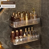 Duvara Monte Banyo Rafı - İnce Şeffaf Renkli 2'li Paket - 1