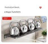 Paslanmaz Çelik Banyo Rafı - Süt Beyazı - 80cm - Kalınlaştırılmış Genişletilmiş - 8