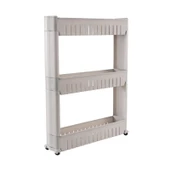 Mutfak Banyo Kapı Arkası Rafı - Üç Katlı Gri (54*12*71cm) - 6