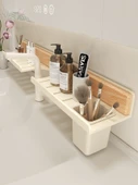 Krem Ahşap Banyo Rafı - Kuzey Amerika Siyah Ceviz Zarafetli Siyah - 60cm - 2