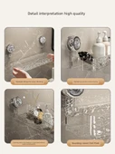 Vantuzlu Banyo Rafı - Şeffaf Gri 2'li Paket - 6