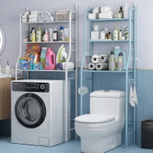 Siyah 2 Katmanlı Çamaşır Makinesi Rafı - Kapaklı Model - 2