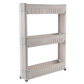 Mutfak Banyo Kapı Arkası Rafı - 3 Katlı - Beyaz (54x12x71cm) - 6