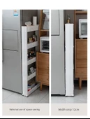 Mutfak Banyo Kapı Arkası Rafı - Üç Katlı Gri (54*12*71cm) - 11