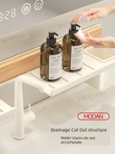 Krem Ahşap Banyo Rafı - Kuzey Amerika Siyah Ceviz Sütü Beyazı - 50cm - 5