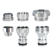 Çamaşır Makinesi Musluk Adaptörü - İç 16mm İnce Diş - Dış 22mm İnce Diş + Gümüş Lavabo Bağlantısı - 6