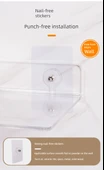 Akrilik Banyo Rafı - A Tipi - 10x30cm - 4 Yapışkanlı - 11