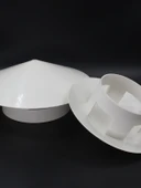PVC Yağmur Şapkası Çatı Havalandırma Baca Kapağı - 250mm Kuş ve Fare Önleyici - 2