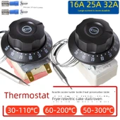 AC16A Termostat Kontrol Cihazı - Siyah Kapak 30-110 Kırmızı 2 Açılı - 2