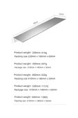 304 Paslanmaz Çelik Banyo Köşe Rafı - 60cm Kenar Desenli, Vidalı - 7