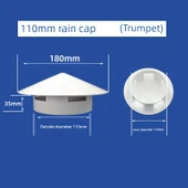 PVC Yağmur Şapkası Çatı Havalandırma Baca Kapağı - 110mm Küçük Boy - 1