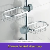 Deliksiz Banyo Duş Rafı - Gümüş Duş Sabunluk Filesi 2 - 1