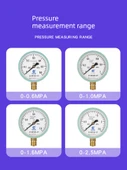 Y100 Basınç Ölçer - 90 Derece Üç Yollu Vana Model [0-2.5mpa] - 4