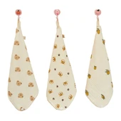 Bebek Tükürük Bezi - Kalp + Gökkuşağı + Limon + Ayı Kafası Desenli - 4