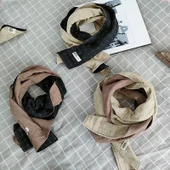 Pamuklu Çocuk Fular - Siyah Kahve Küçük Kontrast Renkli thumbnail 8