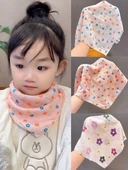 Kare Desenli Çocuk Fular - Çilek Desenli Pembe thumbnail 3