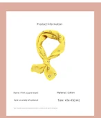 Kare Desenli Çocuk Fular - Çilek Desenli Pembe thumbnail 9