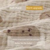 Ayıcık Desenli Pamuklu Bebek Boyunluk - PT Gri Fırlatma Ayı Sarı thumbnail 6