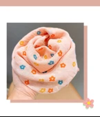 Kare Desenli Çocuk Fular - Çilek Desenli Pembe thumbnail 10