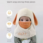 Bebek Kışlık Şapka - Sevimli Tavşan Model - Pembe - 1-6 Yaş (45-53cm) thumbnail 5