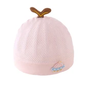 Bebek Yazlık Pamuklu Fileli Şapka - Pembe - M (3-6 Ay) thumbnail 1