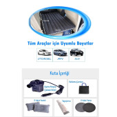 Araç İçi Şişme Yatak Elektrikli Pompa 2 Yastık Araba Yatağı - 4