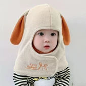 Bebek Kışlık Şapka - Sevimli Tavşan Model - Pembe - 1-6 Yaş (45-53cm) thumbnail 3