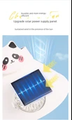 Çocuk Güneş Enerjili Fanlı Şapka - Beyaz Ayı 500mAh - 10