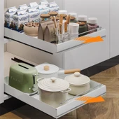 Çekmeceli Evye Altı Rafı - Beyaz - 25x40x6 cm thumbnail 2