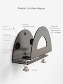 Ayarlanabilir Metal TV Kutusu/Router Duvar Rafı - Siyah - 5